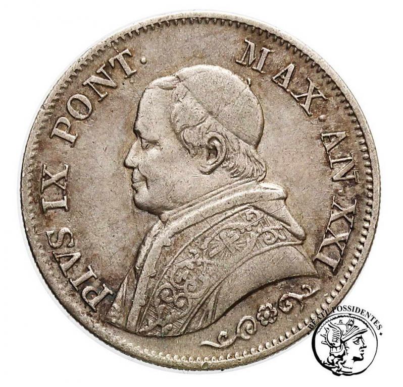 Watykan 1 Lira 1866 An XXI Pius XI st.3