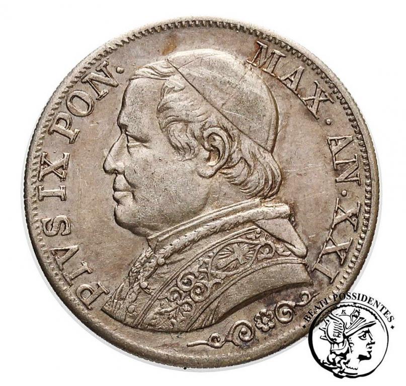 Watykan 1 Lira 1866 An XXI Pius XI st.3+