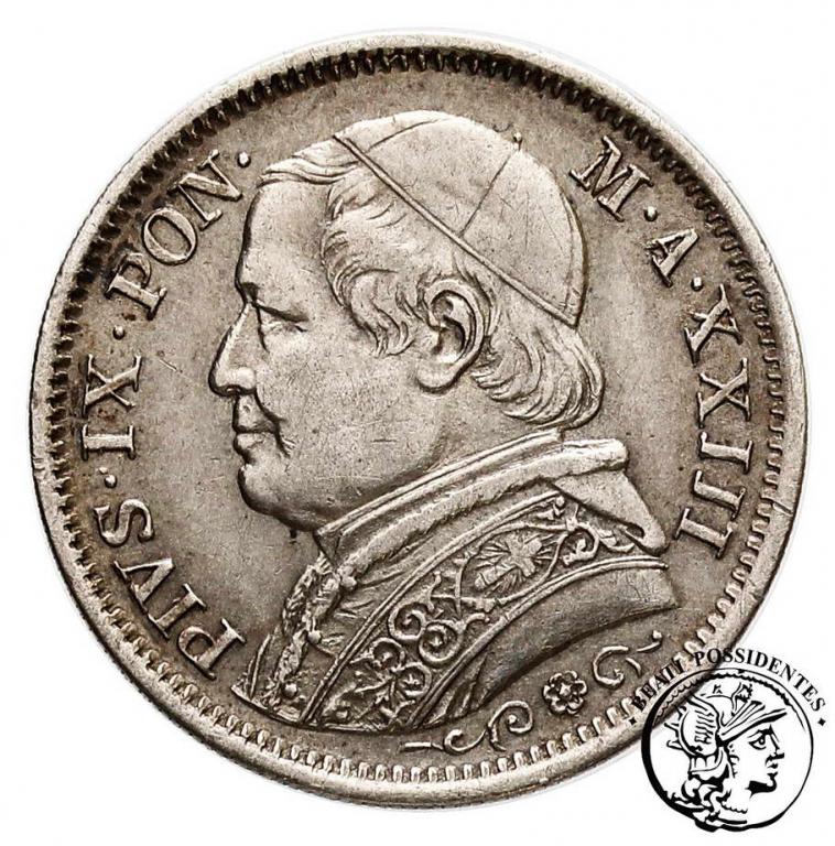Watykan 1 Lira 1868 An XXIII Pius IX st. 3