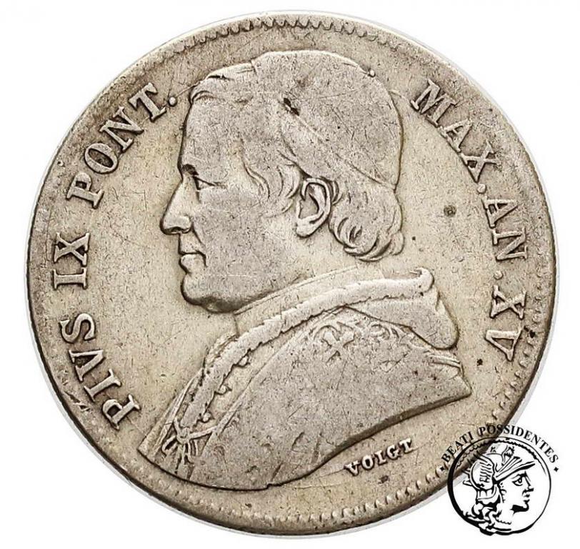Watykan 20 Baiocchi 1860 R An XV Pius IX st. 3