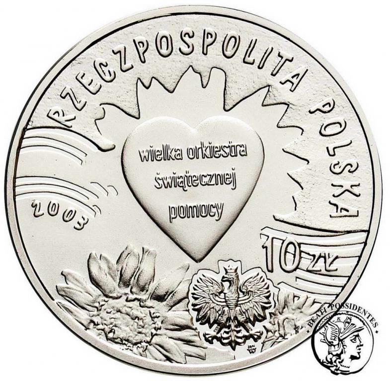 Polska III RP 10 zł 2003 WOŚP st. 1