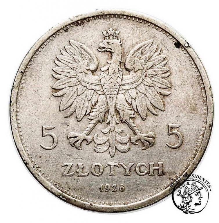 Polska II RP 5 złotych NIKE 1928 st. 3