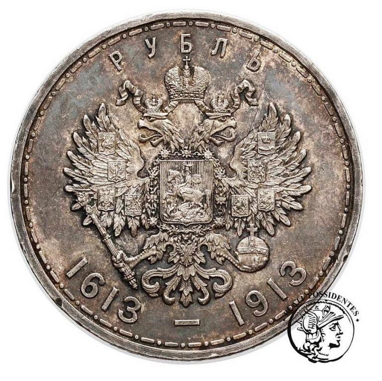 Rosja Mikołaj II 1 Rubel 1913 Romanowów st. 2