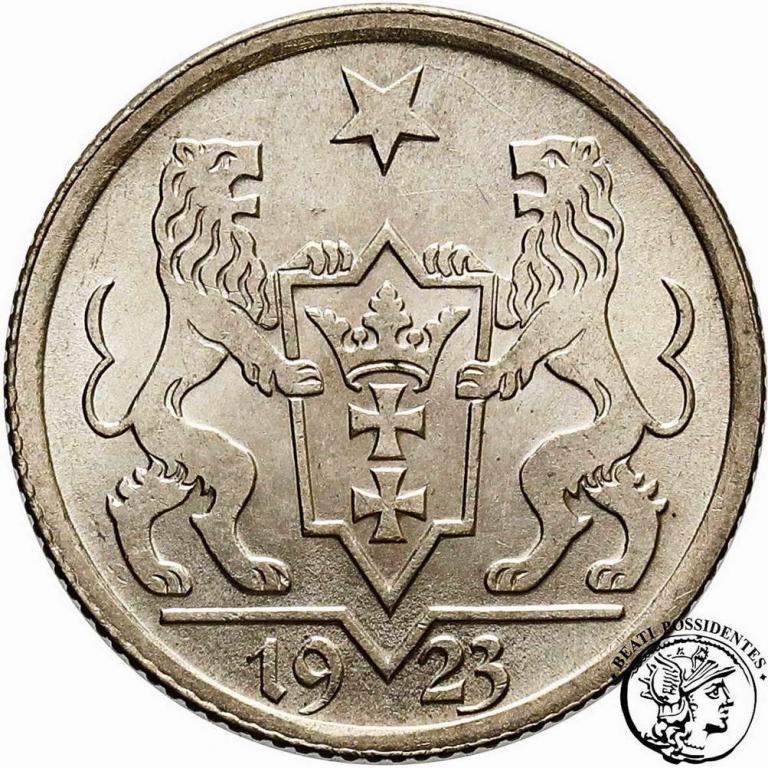 WMG 1 Gulden 1923 Srebro PCGS MS64+