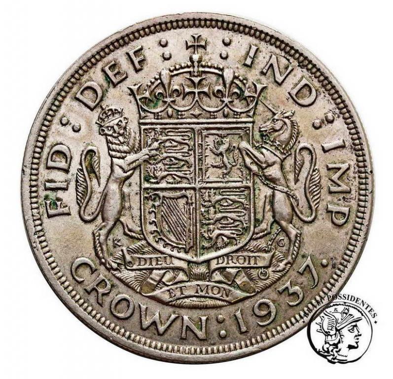 Wielka Brytania 1 crown 1937 st.3+