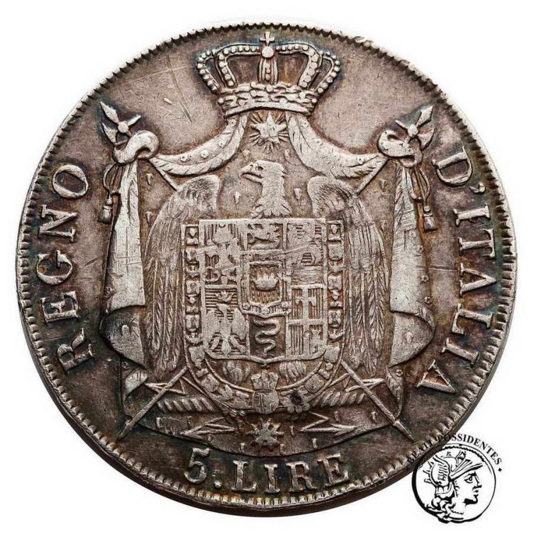 Włochy 5 Lire 1808 M Napoleon I st.4
