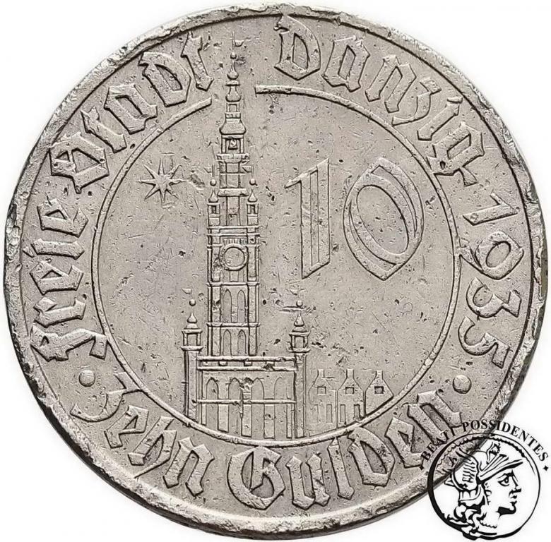 Polska W Miasto Gdańsk 10 guldenów 1935 st. 3-