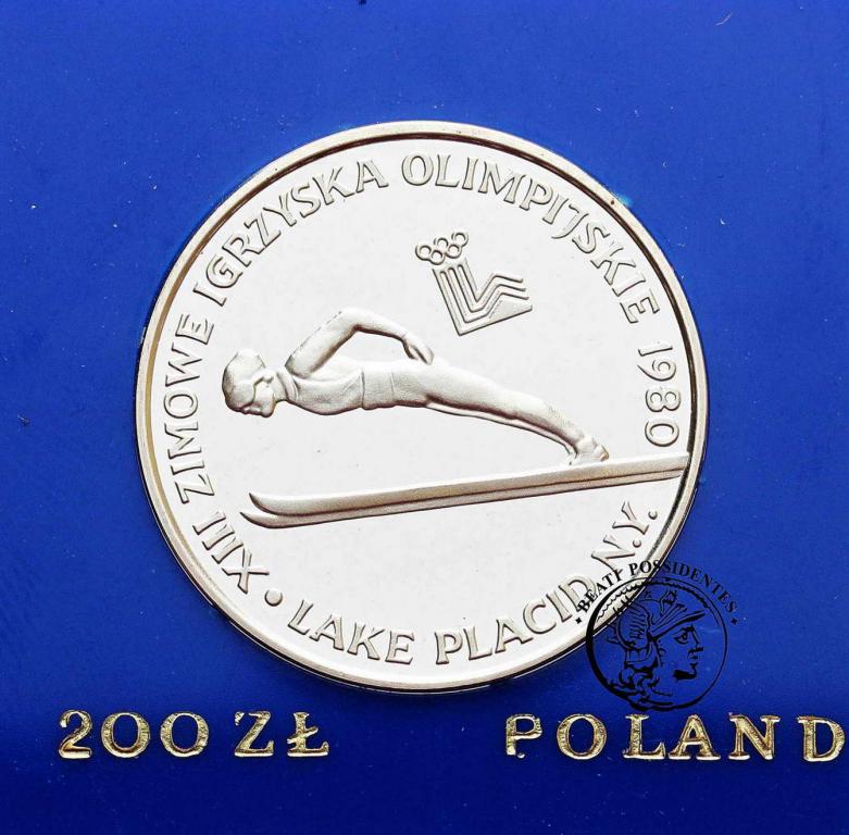 Polska PRL 200 złotych 1980 Oly Lake Placid st.L
