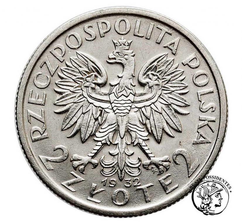 Polska II RP 2 złote 1932 Głowa Kobiety st. 3+