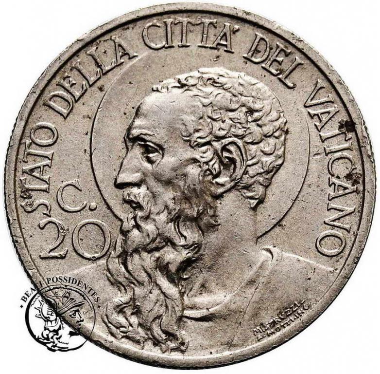 Watykan 20 centesimi 1933/34 Pius XI st. 2