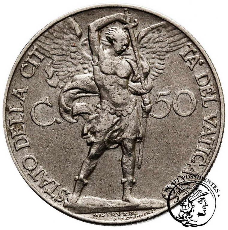 Watykan 50 centesimi 1933/4 Pius XI st. 3