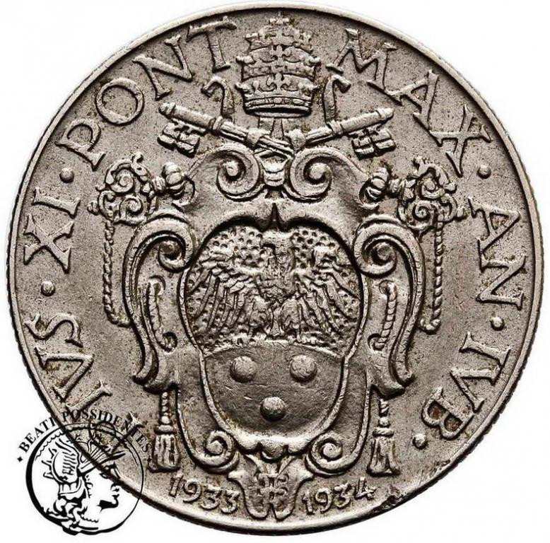 Watykan 50 centesimi 1933/4 Pius XI st. 3