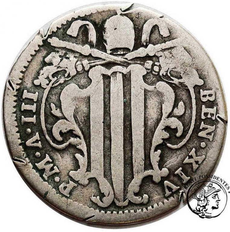 Watykan Benedykt XIV grosso An III 1742/43 st.3