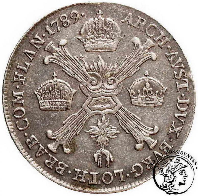 Austria 1/4 Kronentaler 1789 B (Bruxelles) st2-/3+