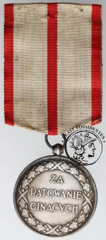 Polska Medal  ,,ZA RATOWANIE GINĄCYCH''
