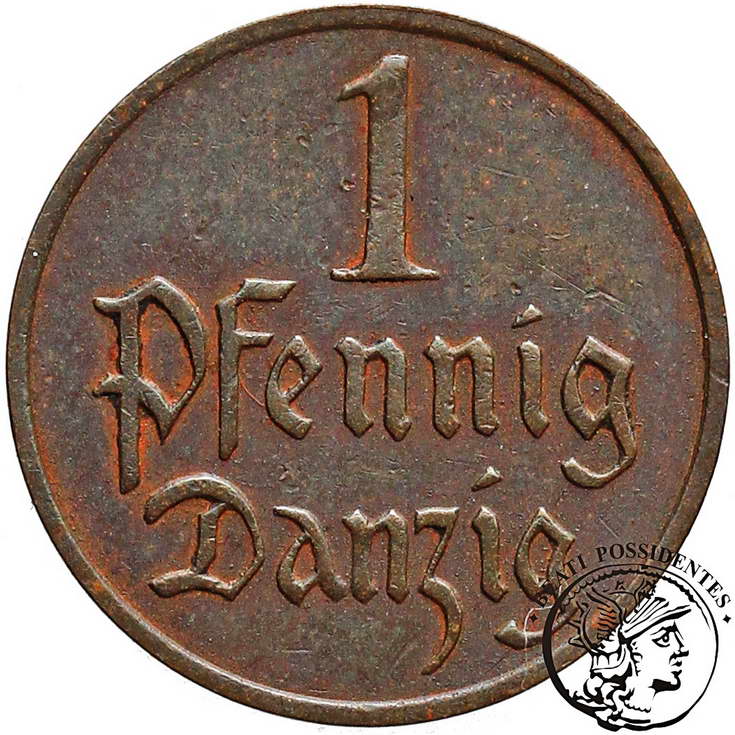 Polska Wolne Miasto Gdańsk 1 Pfennig 1929 st.3