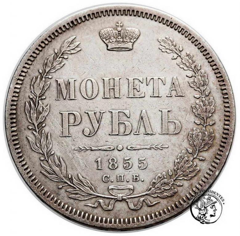 Rosja Rubel 1855 SPB Mikołaj I st.3