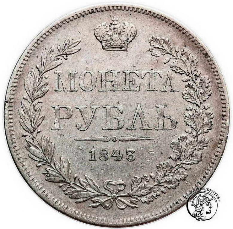 Polska Rubel 1843 MW MIkołaj I st.3