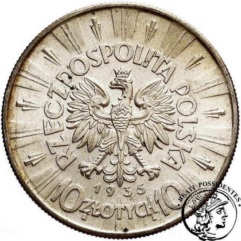 Polska II RP 10 złotych Piłsudski 1935 st. 2+