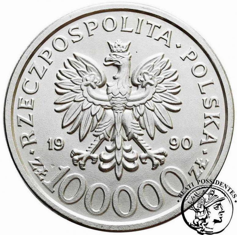 III RP 100000 zł Solidarność 1990 typ B st. 1