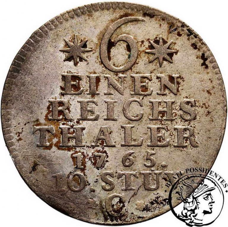 Niemcy Prusy 1/6 talara 1765 C (10 Stuber) st.3