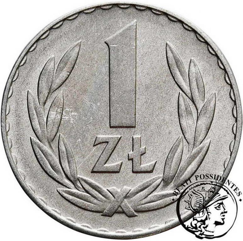 Polska 1 złoty 1957 aluminium st. 1/1-