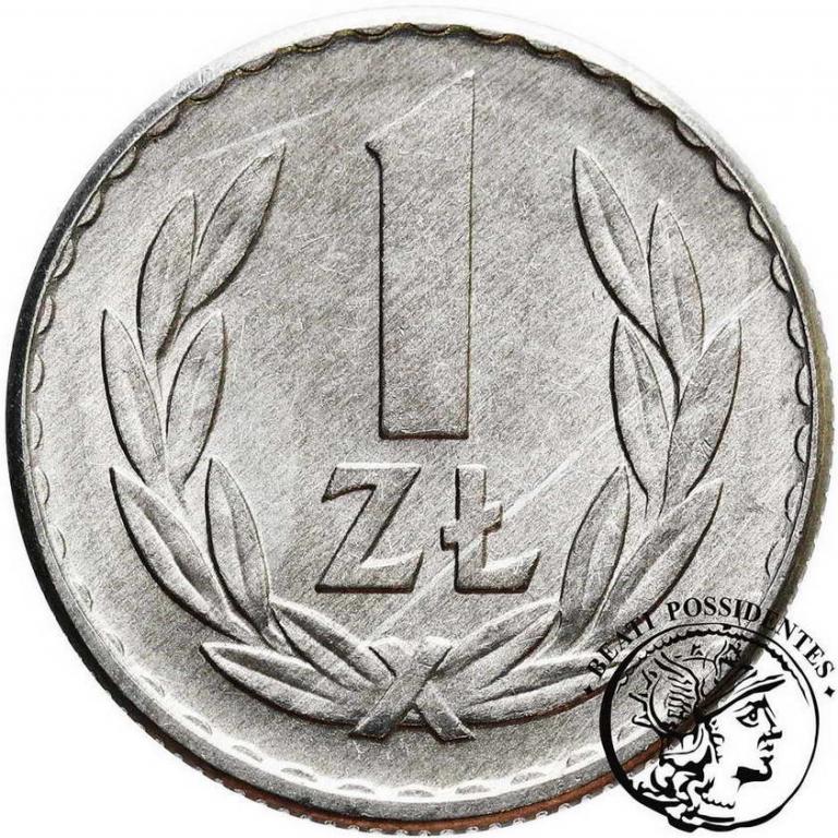 Polska 1 złoty 1965 aluminium st. 1/1-