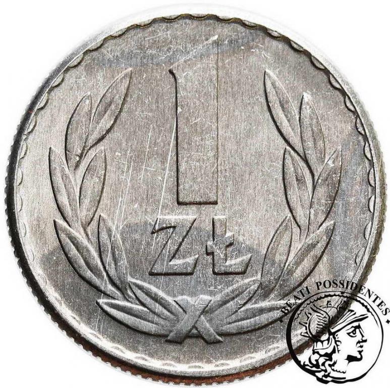 Polska 1 złoty 1965 aluminium st. 1/1-