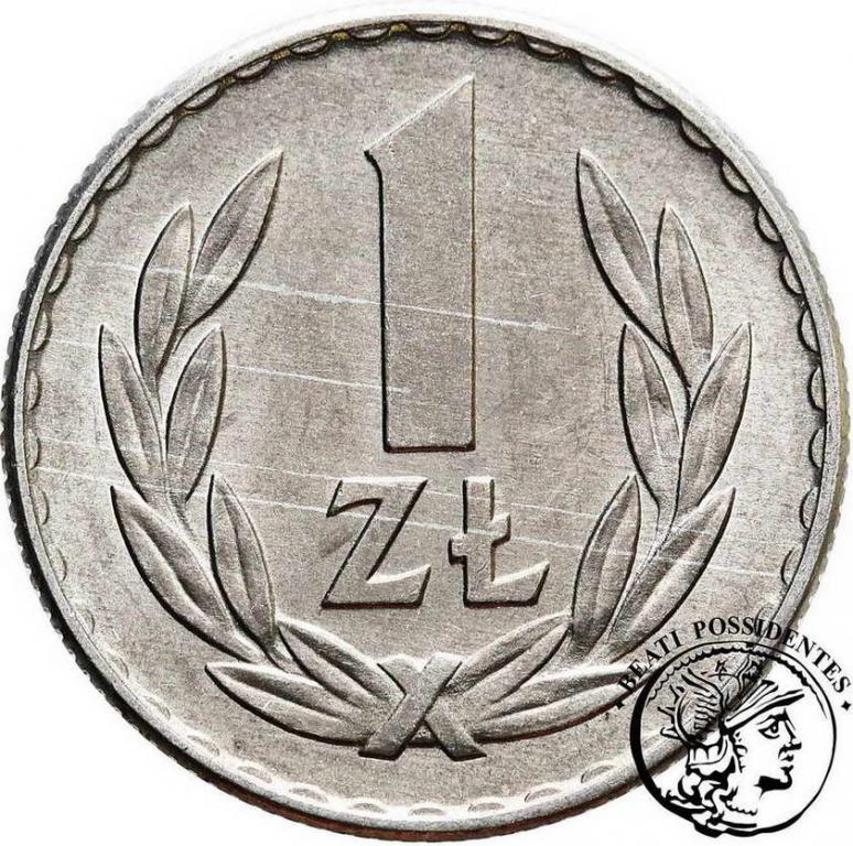 Polska 1 złoty 1966 aluminium st. 1/1-