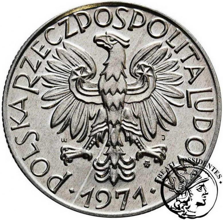 Polska 5 złotych 1971 Rybak st. 1/1-