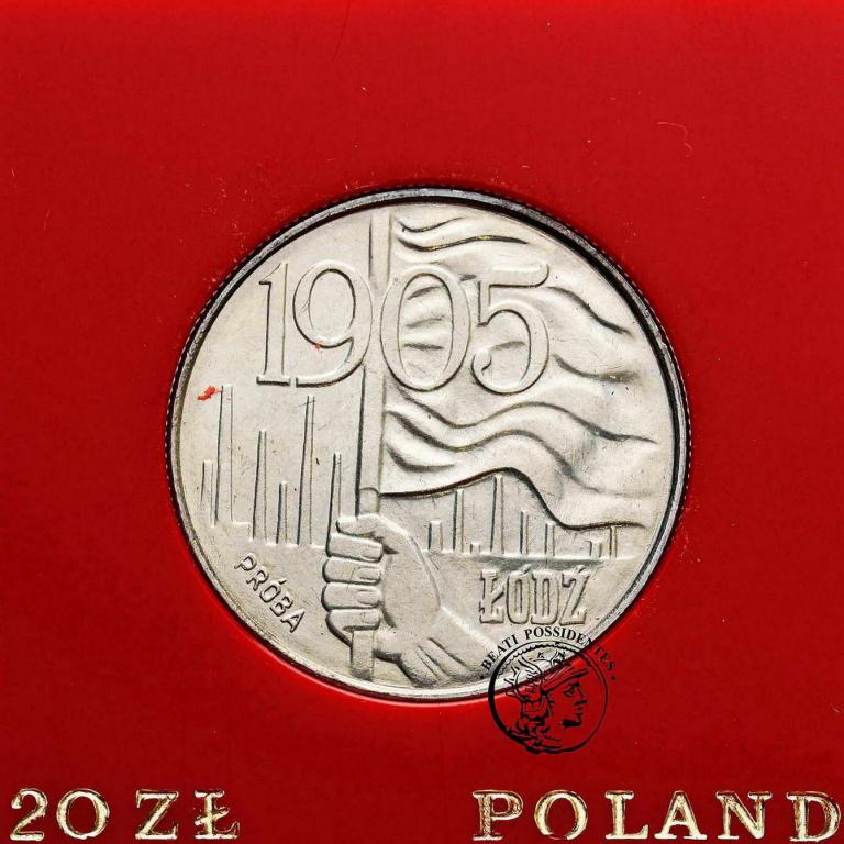 Polska PRÓBA 20 złotych 1980 Łódź CuNi st. L-