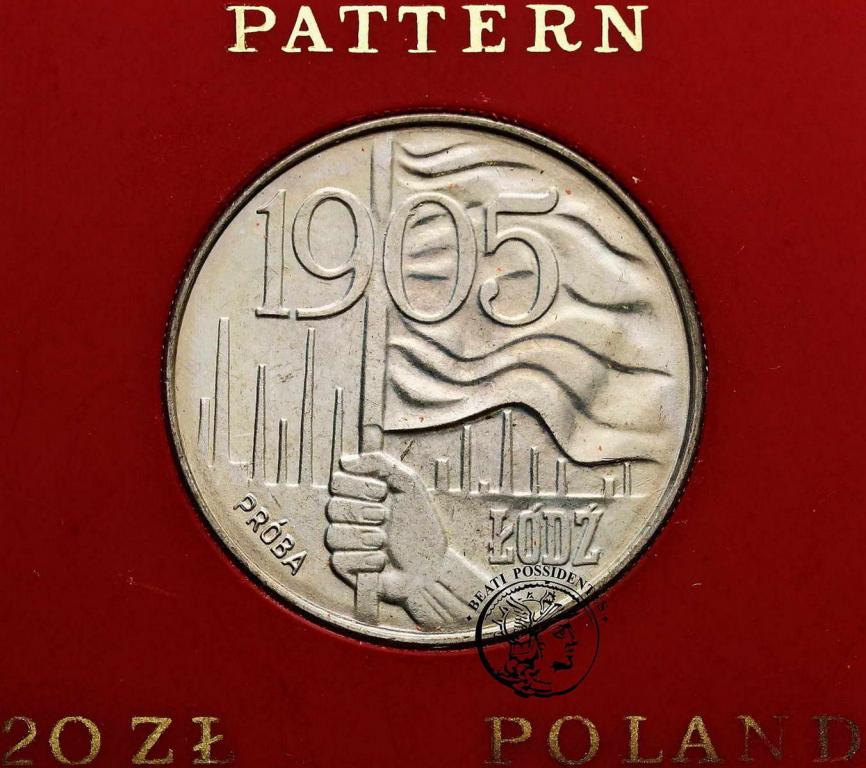 Polska PRÓBA 20 złotych 1980 Łódź CuNi st. L-