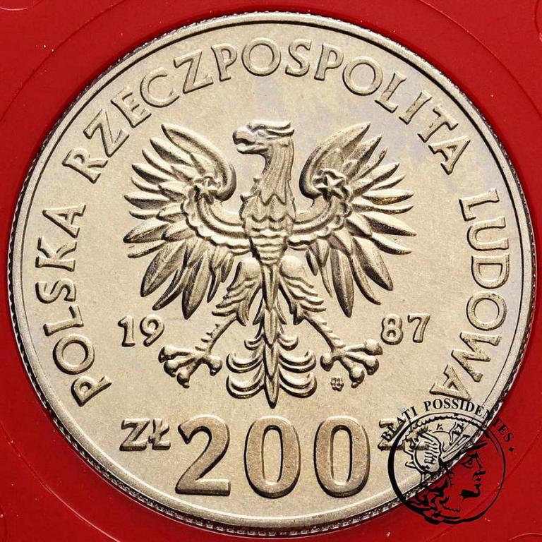 Polska PRÓBA CuNi 200 złotych 1987 Tenisistka st.L