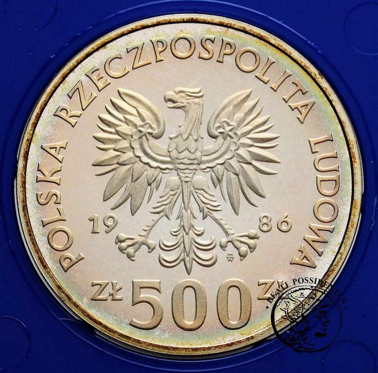 Polska 500 złotych 1986 FIFA Meksyk st. L