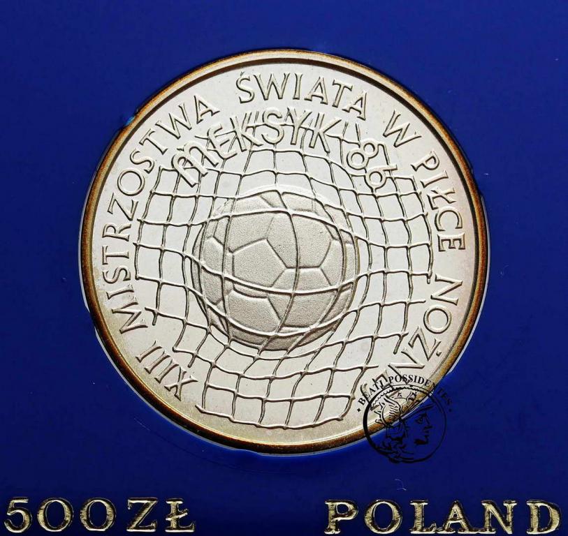 Polska 500 złotych 1986 FIFA Meksyk st. L