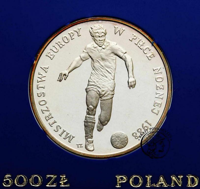 Polska 500 złotych 1987 UEFA 1988 st. L