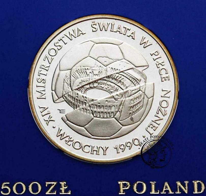 Polska 500 złotych 1988 MŚ Włochy 1990 st. L