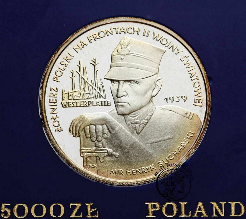 Polska 5000 złotych 1989 Westerplatte st. L