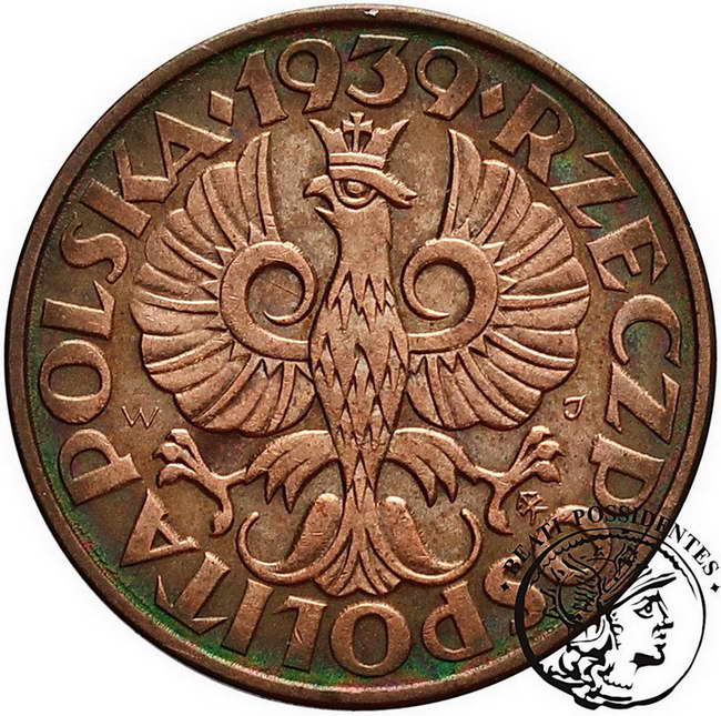 Polska II RP 2 grosze 1939 st. 2+