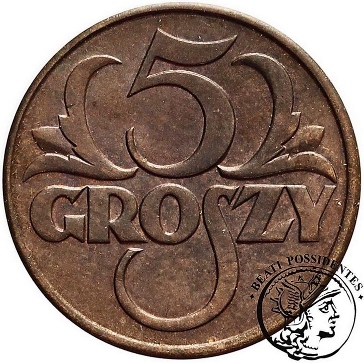 Polska II RP 5 groszy 1931 st. 2+/1-
