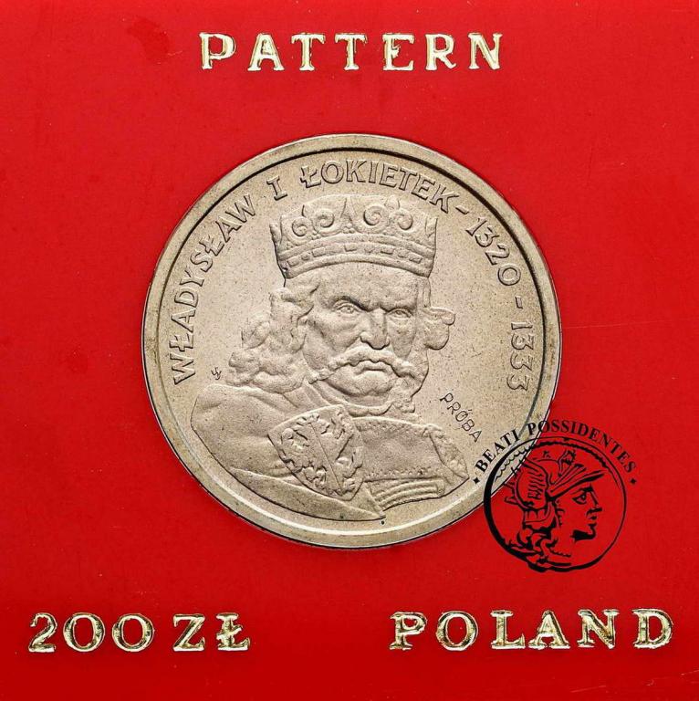 Polska PRL PRÓBA CuNi 200 zł 1986 Wł Łokietek st.L