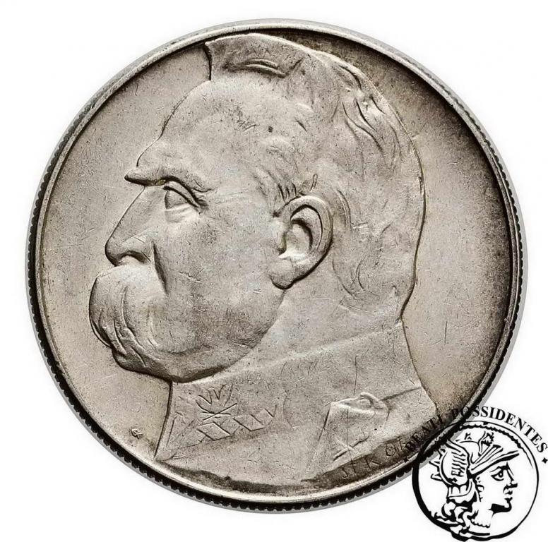 Polska 10 złotych 1939 Piłsudski st.3+