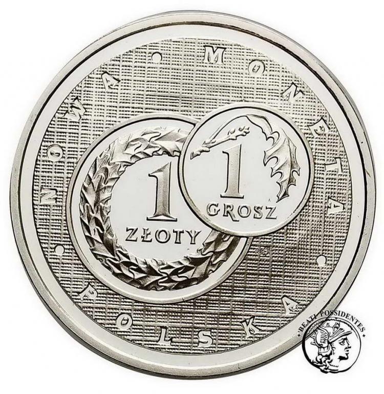 Polska Medal ZŁOTOGROSZ srebro Ag .999 st. L