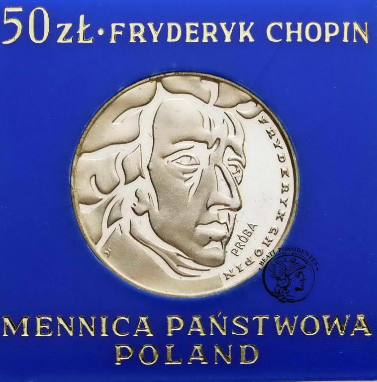 Polska PRL PRÓBA 50 złotych 1972 F. Chopin st. L-