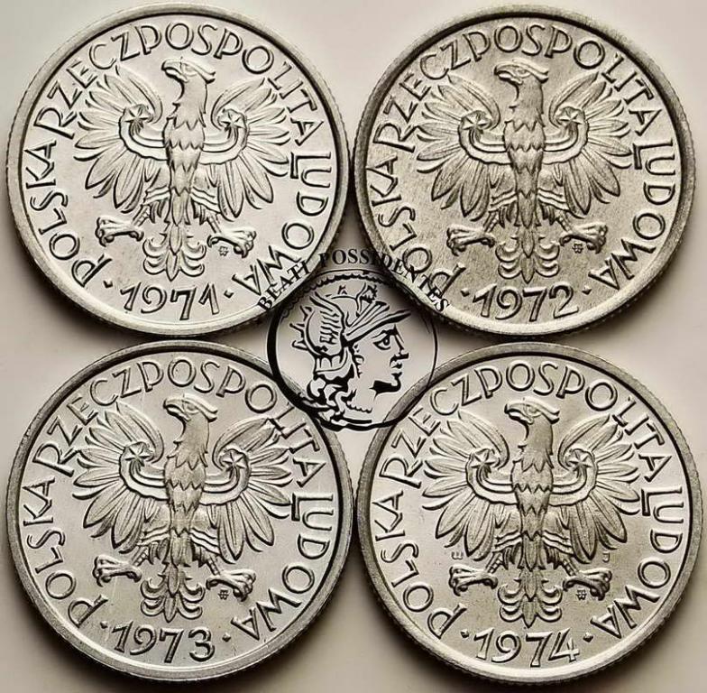 Polska PRL 2 złoty 1971 - 1974 lot 4 szt. st. 1