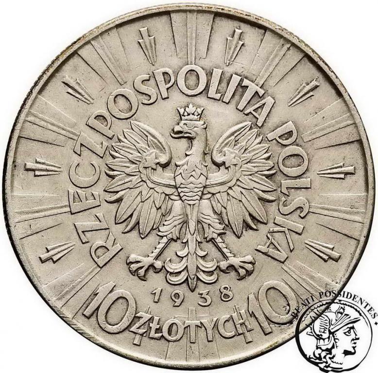 Polska 10 złotych 1938 Piłsudski st. 3