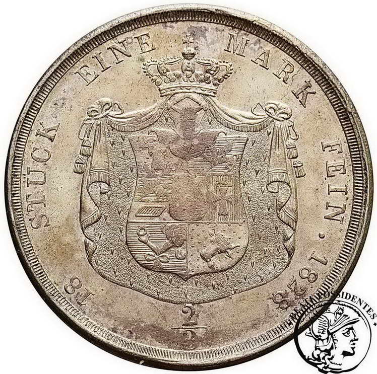 Niemcy Mecklenburg schwerin gulden 1828 st. 3+