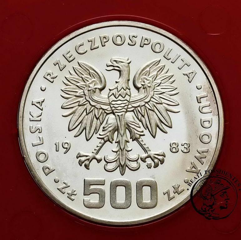PRL PRÓBA Srebro 500 złotych 1983 Sarajewo st.L/L-