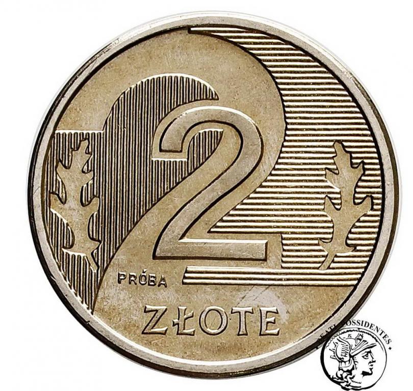 Polska III RP PRÓBA Nikiel 2 złote 1994 st. 1