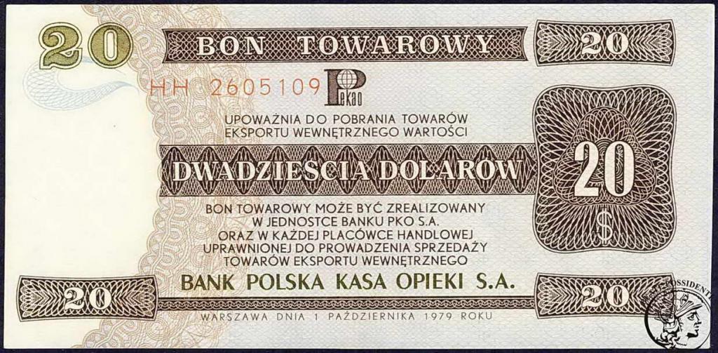 Polska 20 dolarów Pewex 1979 seria HH st. 1-